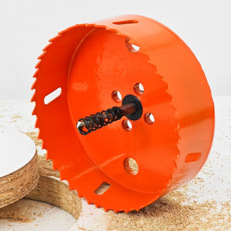 Koopi 4 inch Hole Saw for Wood Metal Plastic Drywall  HSS Bi-Metal 102mm Hole Cutter with Arbor for Easily and Smoothly Cutting 4in Holes - Image 5